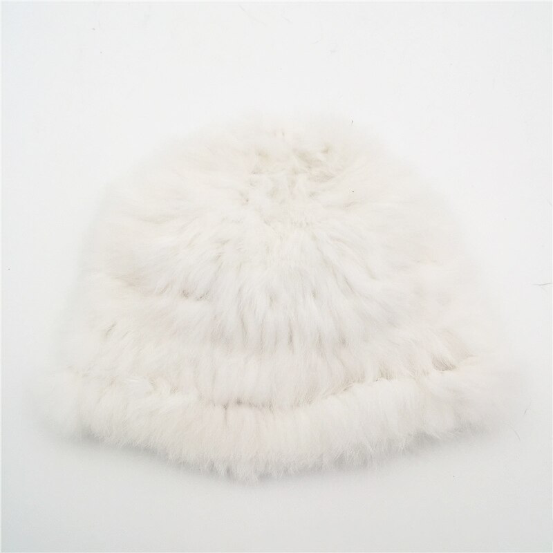 Luxury Girls Outdoor Winter Faux Fur Knitted Beanies Hats Woolen Fluffy Thick Warm Caps Women Fur Hats: B