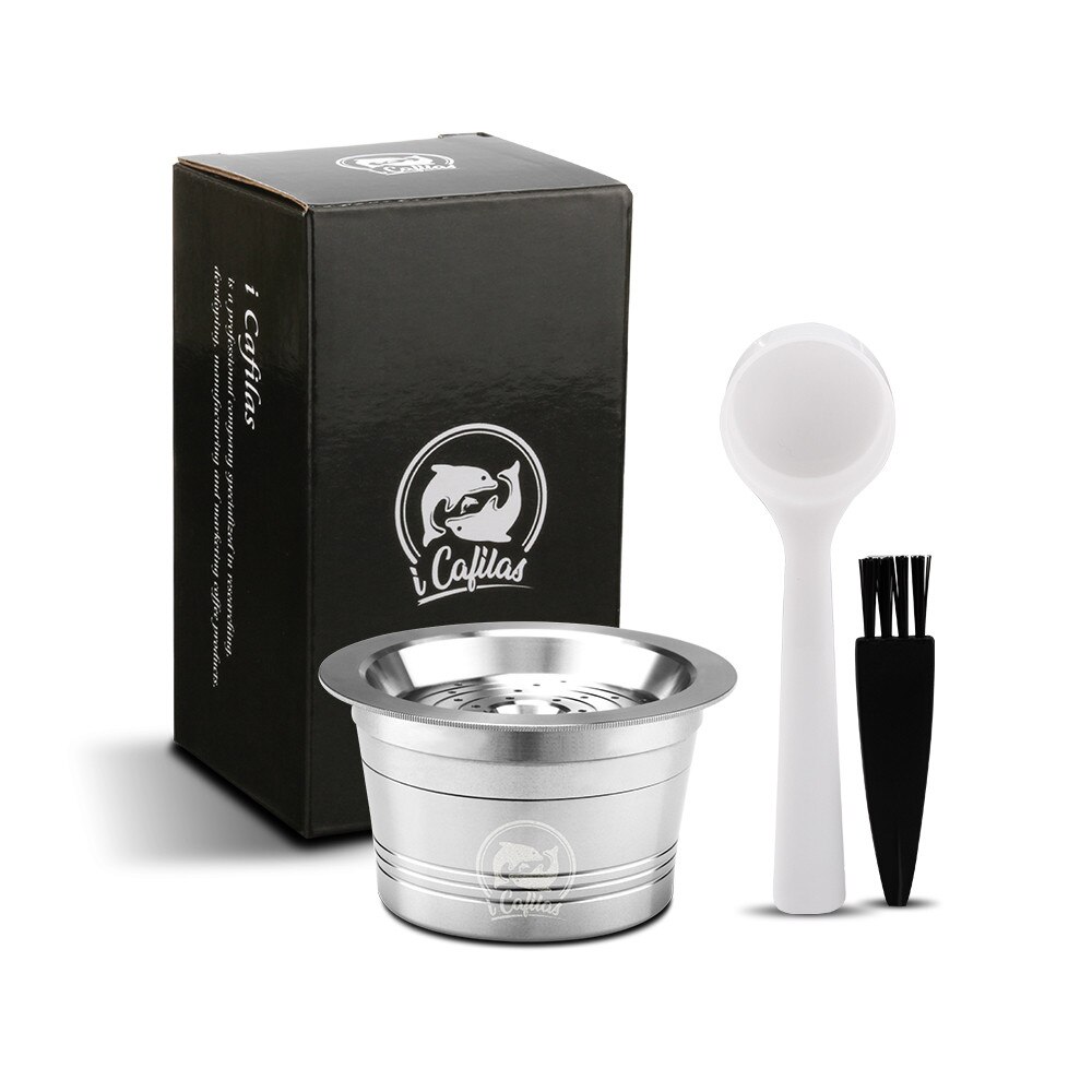 For Tchibo Cafissimo Classic For Caffitaly K-fee Refillable Coffee Capsule Pod Stainless Steel Cafeteira Filters Tamper Spoon: Cafissimo