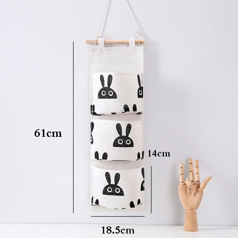 3 Taschen süße wand montierte Aufbewahrung tasche Schrank Organizer Kleidung hängende Aufbewahrung tasche Kinderzimmer Beutel Wohnkultur