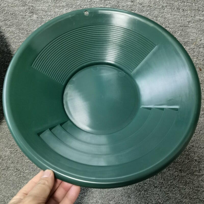 Washing, gold panning machine, screen, mining screen, metal detection tools, green plastic bowl.gold pan: 14 inch Basin