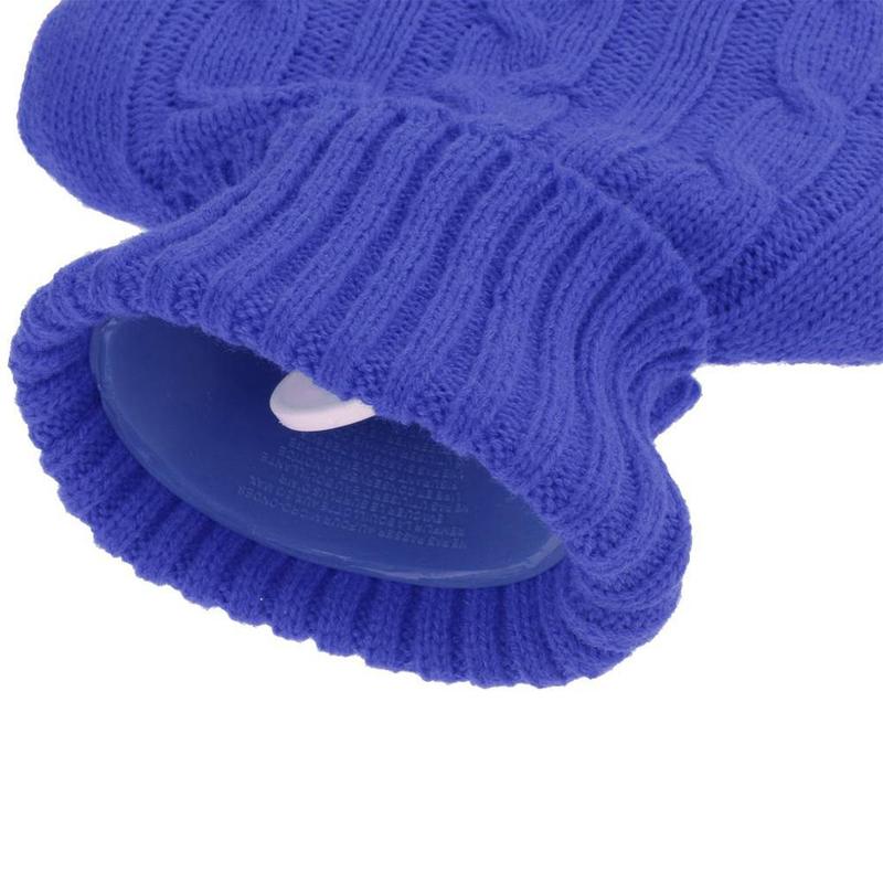 2000ml waterfles gebreide hoes effen kleur watergevulde winter zachte tas hoes hoes handdoek waterverwarmer  q9 l 2