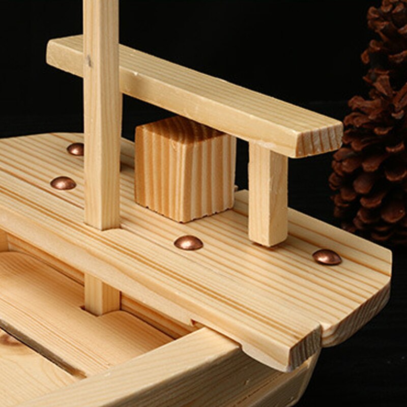 Barco de bambú para Sushi, plato de cocina japonesa y coreana Sashimi, vajilla de madera de bambú, utensilios de cocina ecológicos creativos