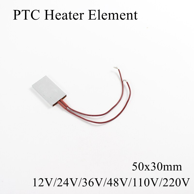 12V 24V 220V PTC Heating Film Ceramic Heater Air Fan Heat Thermostat Constant Temperature Thermistor Plate Element 12 100 220