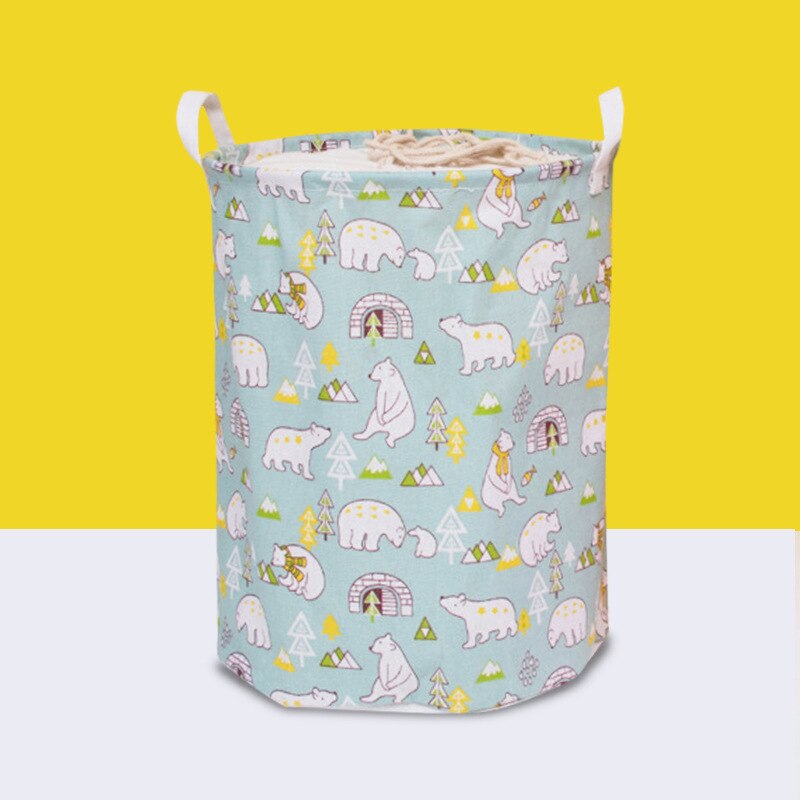 Waterproof Fabric Laundry Hamper Collapsible, Thickened Canvas Dirty Clothes Hampers for Bedroom, Kids Room Storage: B