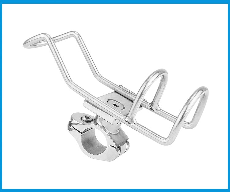 2X Marine Grade Stainless Steel 316 fishing rod rack holder pole bracket support clamp on rail mount 26 or 32mm boat Accessories