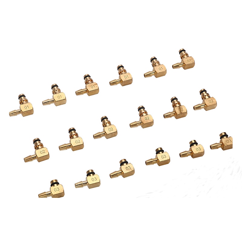 6 Cylinde Diesel Injector Flow Meter Adaptor Set Common Rail Leak Off Tester Kit