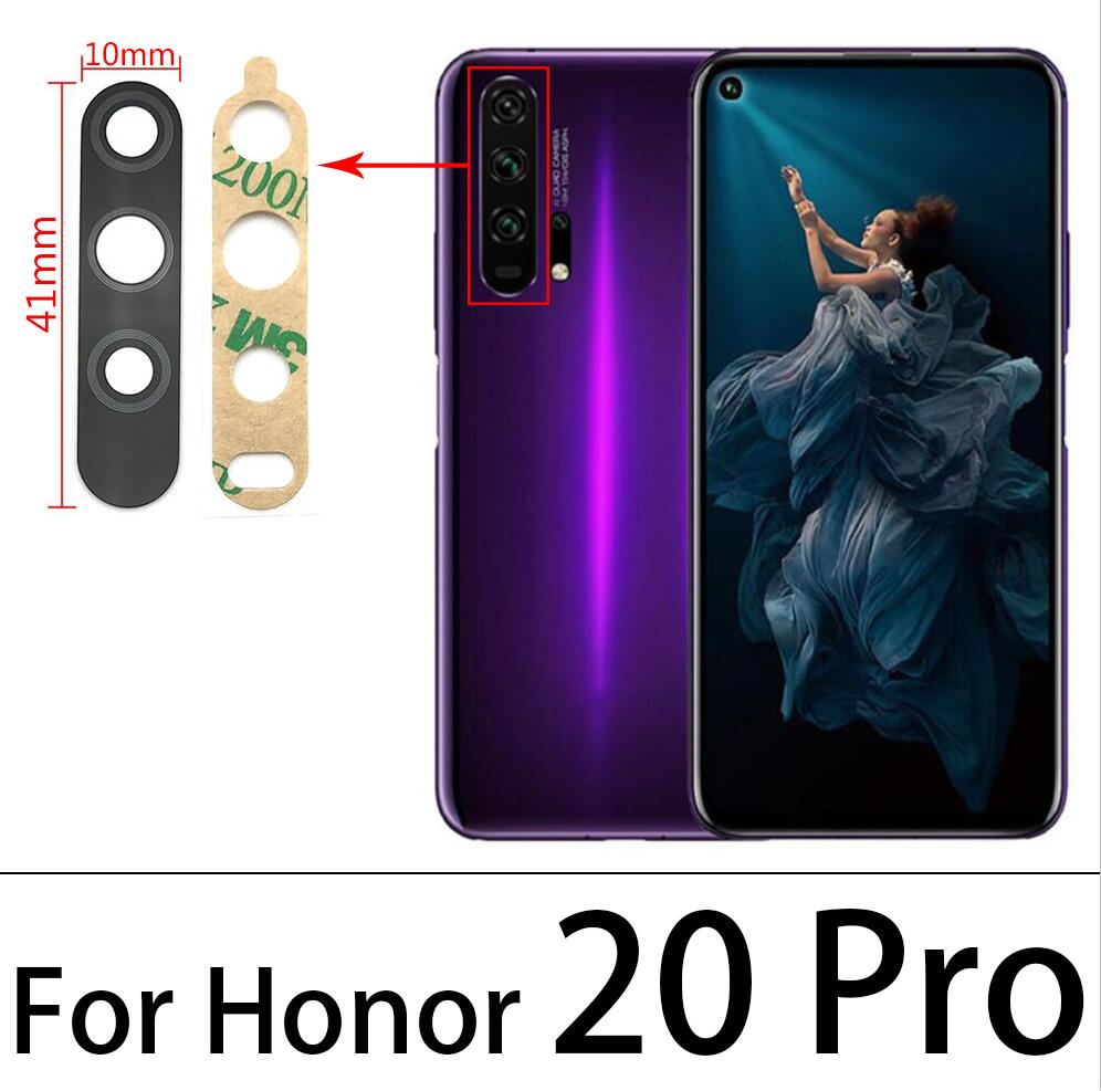 Per Huawei Honor 9X V20 20i 20 20S 30S 30 P30 Pro P40 Lite Posteriore Posteriore Dell'obiettivo di Macchina Fotografica copertura in vetro di Ricambio con Adesivo: Honor 20 Pro