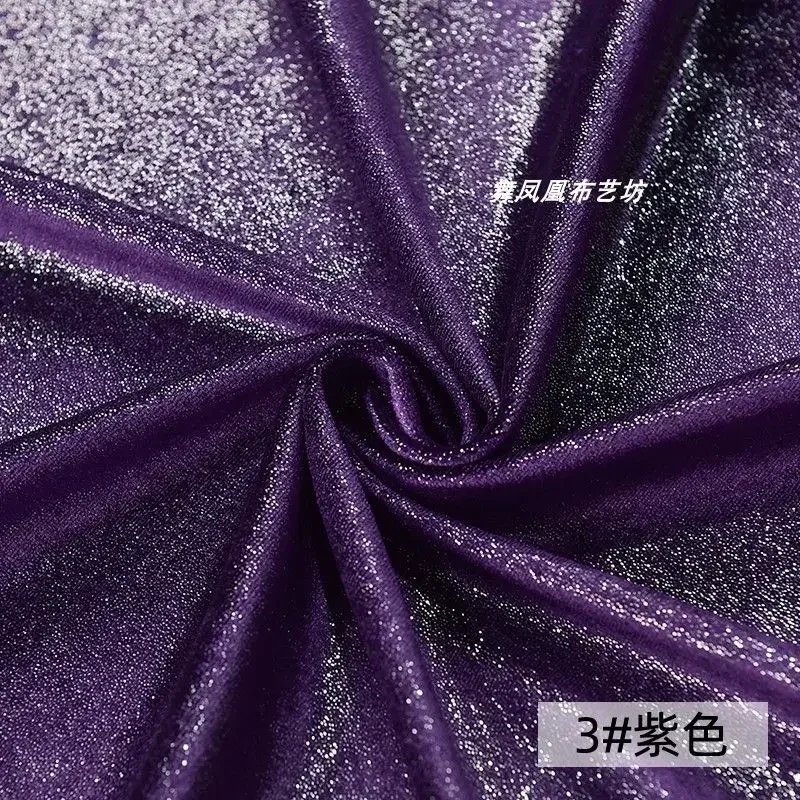 4 Sides Stretch Shiny Velour Fabric By The Meter for Dress Clothes Decoration Sewing Sequins Velvet Cloth Soft Smooth Blue Black: ROSE RED