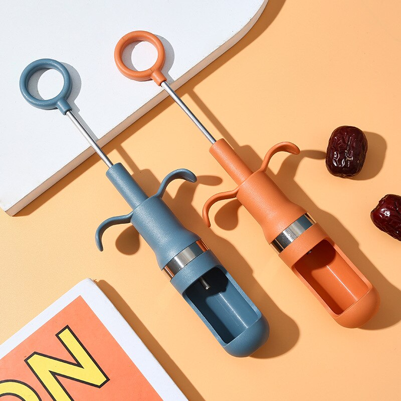 Jujube-extractor de frutas y verduras, utensilio de cocina para extraer frutos secos, frutas y verduras, Color Rojo