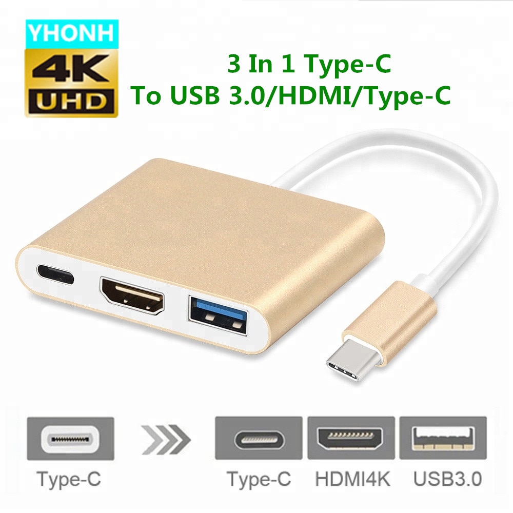 Usb c hdmi type c hdmi mac 3.1 omformer adapter typec til hdmi hdmi usb 3.0 type-c aluminium for apple macbook adapter usb-port