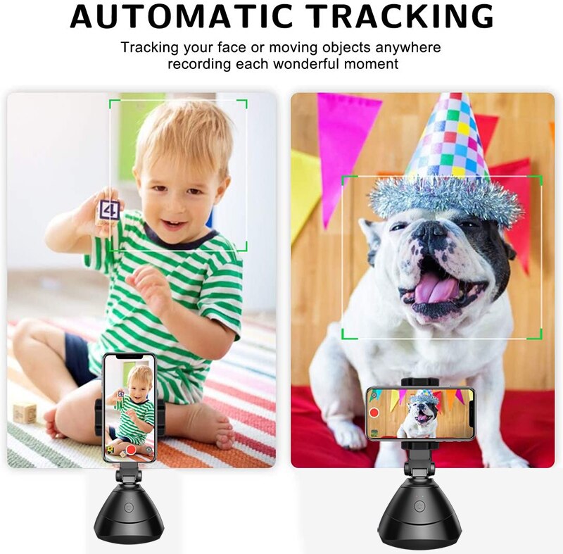 Auto Smart Shooting Selfie Stick 360° Rotation Auto Face Tracking Device Object Tracking Vlog Camera Smart Phone Holder