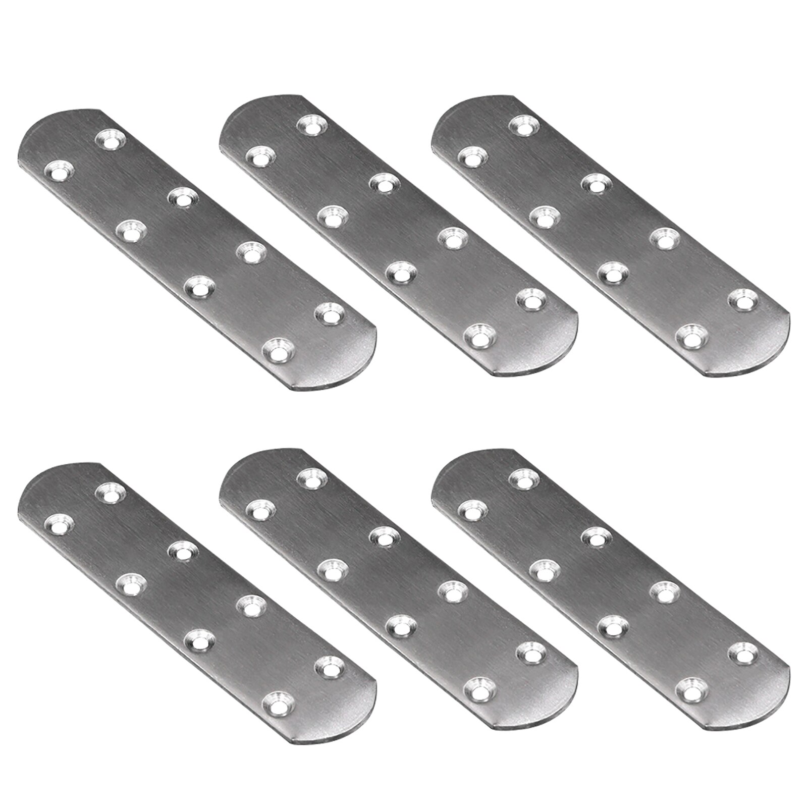 6pcs Repair Brace Plate Flat Straight Stainless Steel Widen Fixing Thicken Cabinet Hardware Joining Accessories Corner Bracket