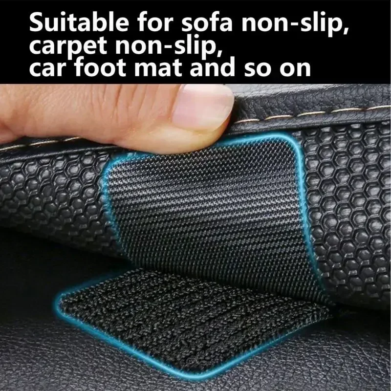 Almohadillas para alfombras de coche, adhesivo automático con velcrostep, almohadilla para salpicadero, costura, pegatinas fijas de doble cara, parche de fijación, alfombra para suelo, artes DIY