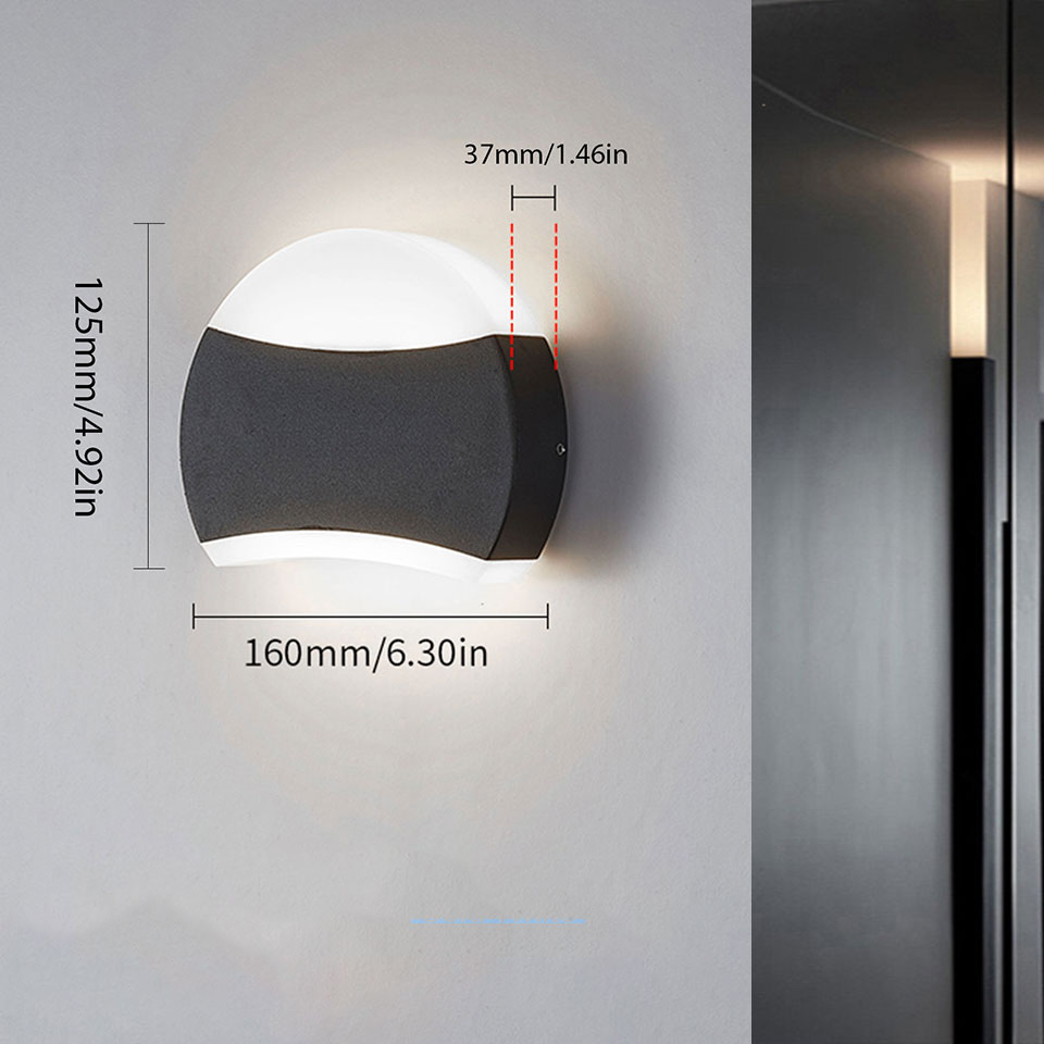 Led buitenwandlamp Waterdicht IP66 Led buitenverlichting Veranda Verlichting Balkon Tuinverlichting Buitenwandlamp tuinverlichting: Cold White / 4W