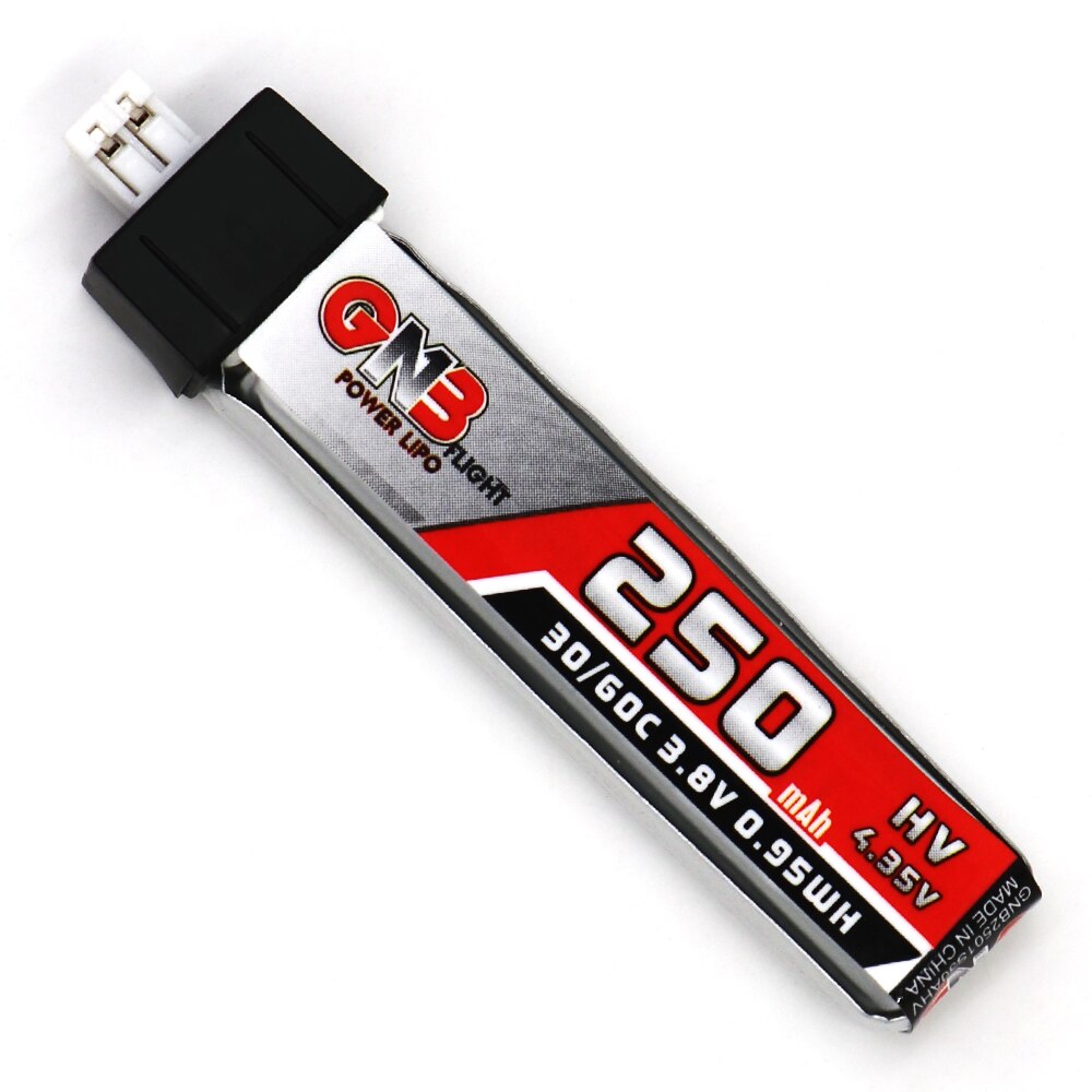 Gaoneng GNB HV 250mAh 1S 30C 60C 3.7V 4.35V HV with PH2.0 Plug Connector Indoor Hollow Cup Airplane Lipo Battery