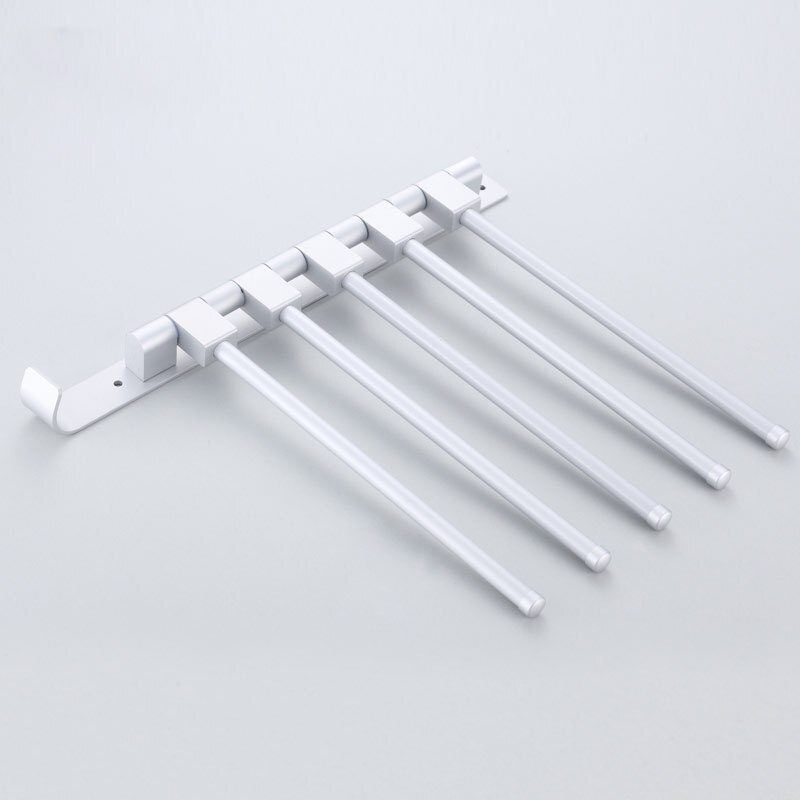 Raum Aluminium Handtuch Gestell 5/4/3/2 Arme Handtuch Hängen mit Haken Schlecht Handtuch Gestell Beweglichen handtuch Riegel Badezimmer Produkte