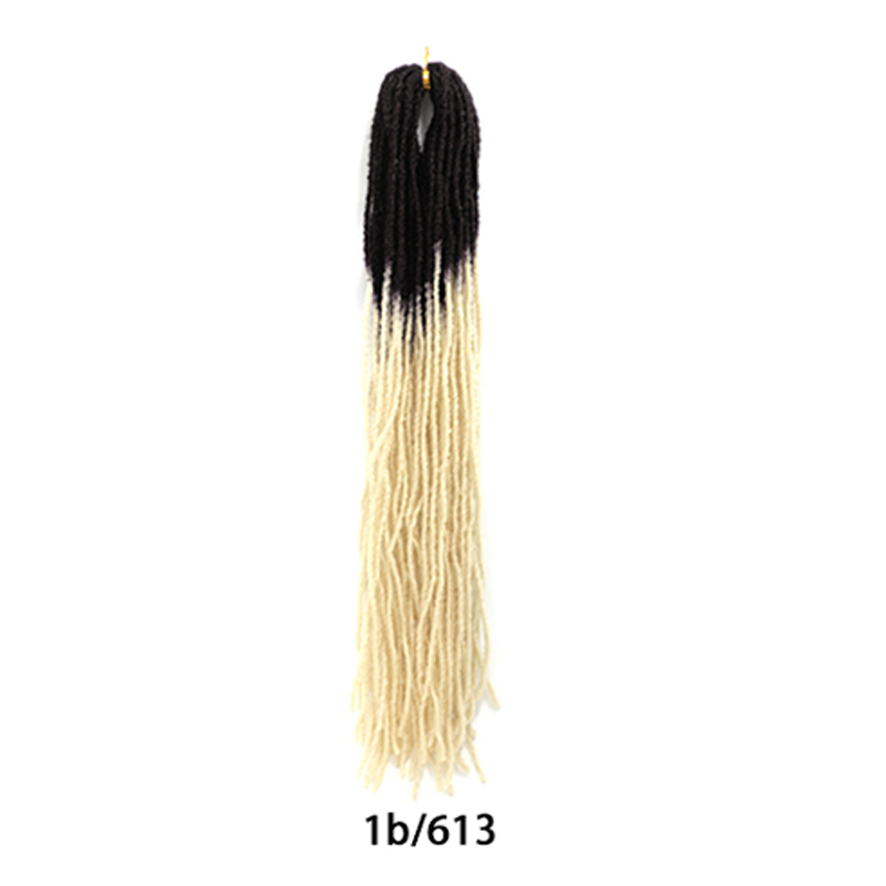 18 Inch Sister Locks Hair Extensions Pure omber color Dreadlocks Synthetic Hair for Women Crochet Hair: 1b-613