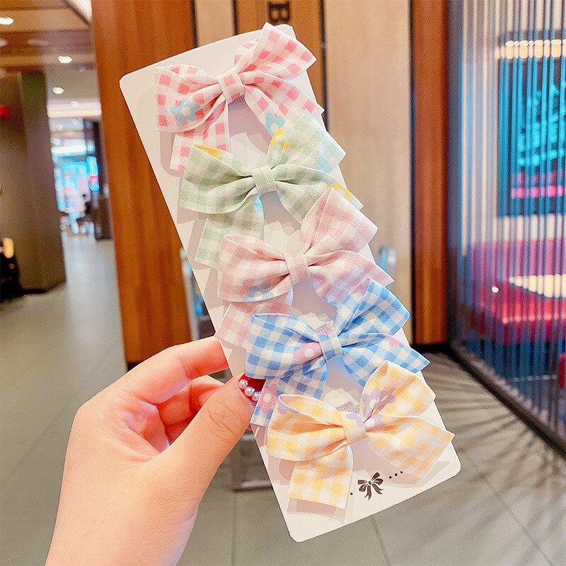 5/10 Pcs/Set Leuke Baby Haar Clips Bloem Rooster Bows Kids Meisjes Haarspelden Dot Kinderen Hoofddeksels Haarspeldjes Baby Haar accessoires: L05