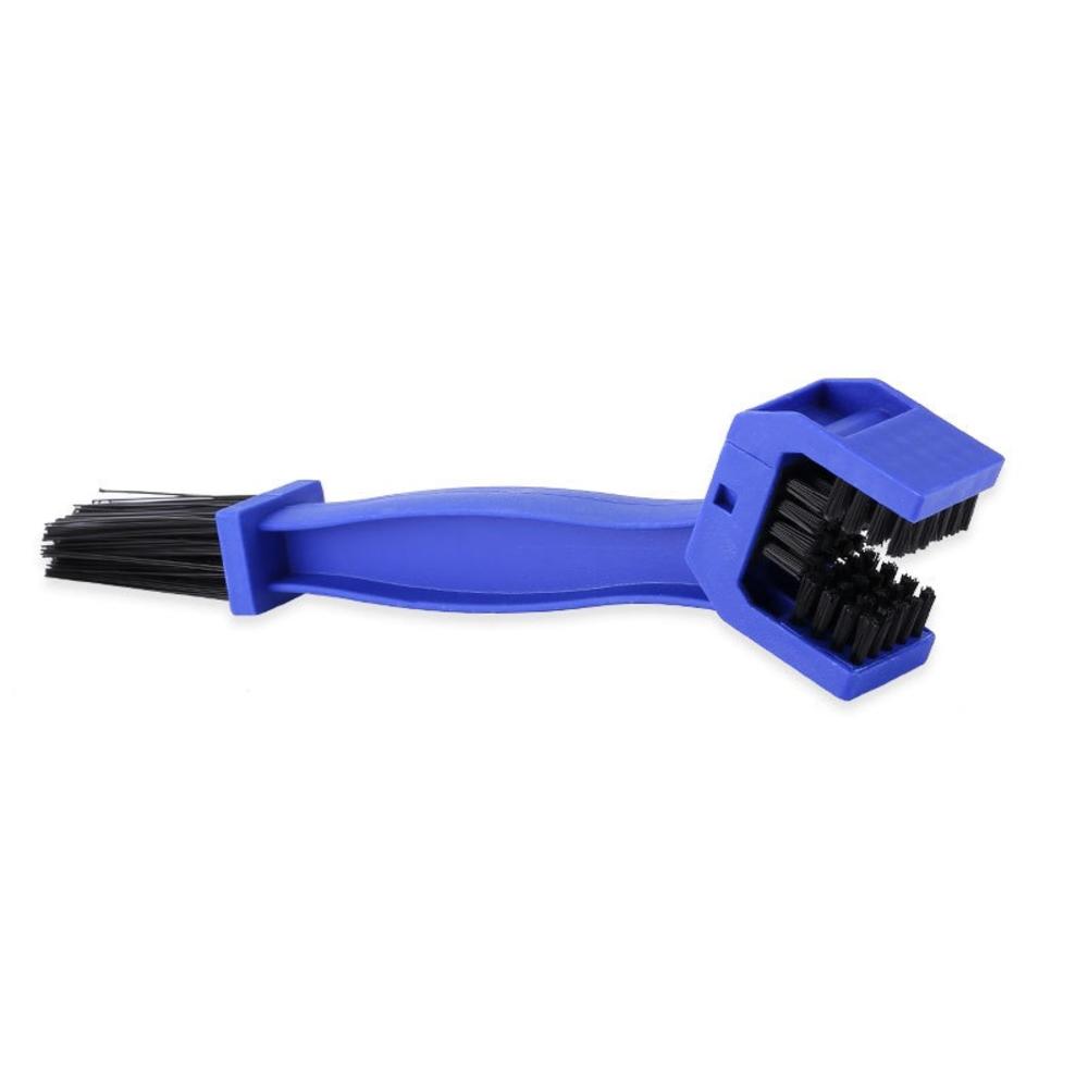 Spazzola per catena per moto e bicicletta Pulizia per bici Spazzola per pulizia catena Accessori Attrezzatura Pulizia auto Pelliccia a testa quadrata: Blu