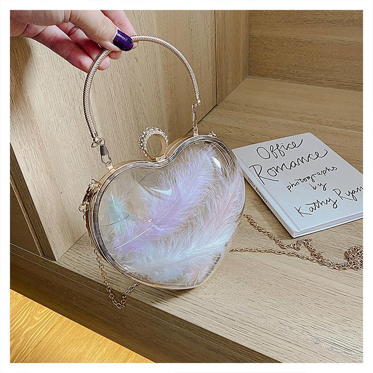 Acryl Clear Alien Schoudertas Voor Vrouwen Komen Crossbody Tassen Met Ketting Transparant Avond Clutch Pvc Handtassen: picture one