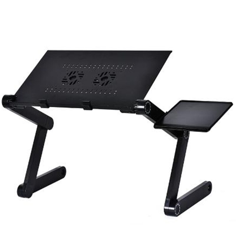 Aluminum Alloy Adjustable Laptop Table Portable Folding Computer Notebook Desktop Stand Computer Table for Sofa Bed: Default Title