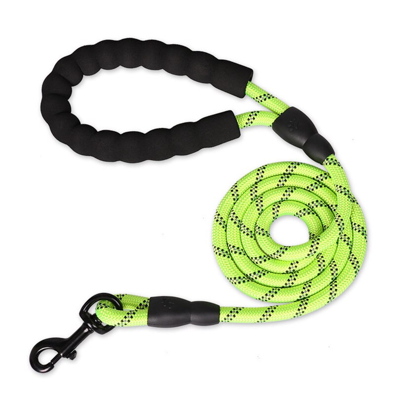 1.5M Nylon Training Hondenlijn Lead Huisdier Trekkabel Leash Voor Onderwijs Camping Achtertuin Hond Pet Wandelen Running Jogging lood: green / 1.2X150cm