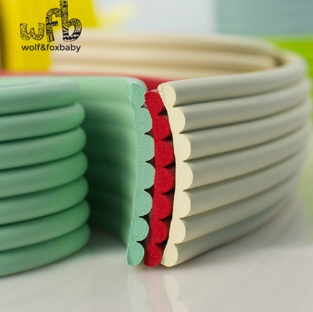 2 m/pak Baby bumper strip Baby Veiligheid hoekbeschermer Tafelrand Corner Kussen Strip met 3 M Sticker2014