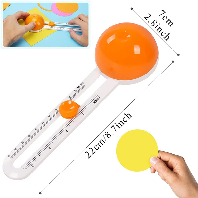 Circulaire Papiersnijder Papier Trimmer Scrapbooking Tool Rotary Cutter Ronde Snijmes Kaarten Snijders (Oranje)