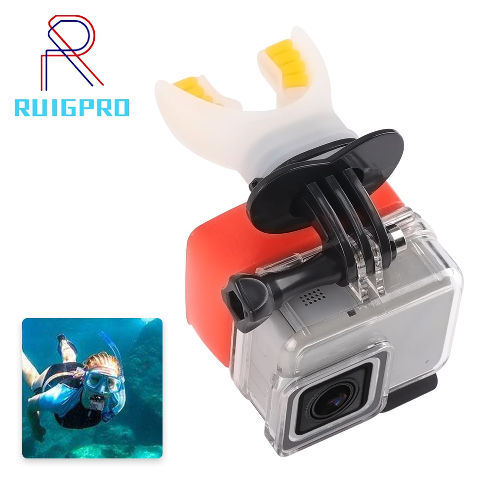 Cámara de Acción Surf boca montaje para GoPro Hero 9 8 7 5 6 4 negro plateado sesión Xiaomi 4K SJCAM SJ8 7 H9 Go Pro accesorio para Surf