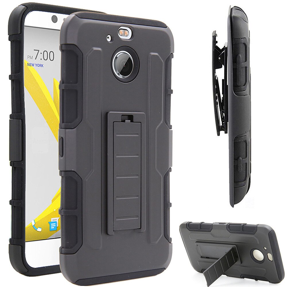 Heavy Duty Hybrid Robuste Durable Rüstung Fall Fundas Stoßfest Holster Gürtel Clip Harte Telefon Abdeckung Fall Für HTC Bolzen /10 Evo