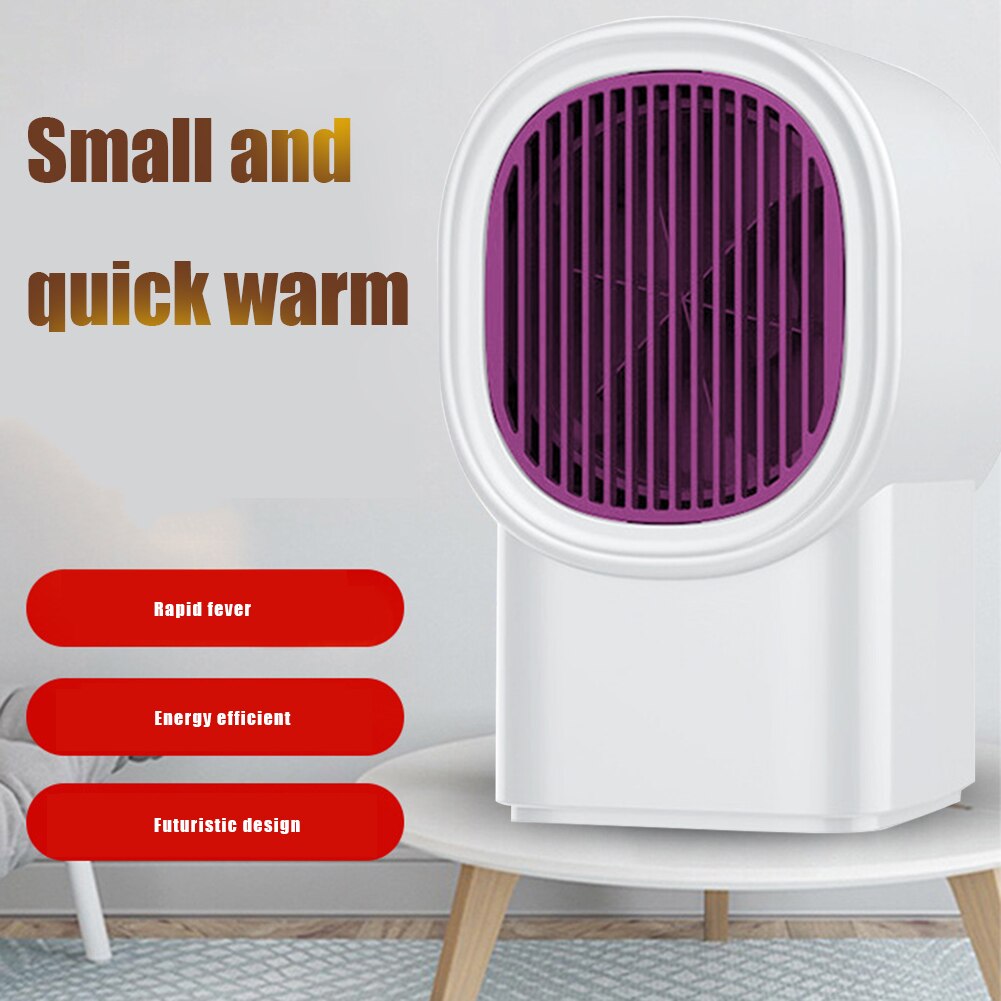 Handle Electric Heater Portable Office Home Plastic Heating Fan Portable Warmer Machine Desktop Warm Air Blower 17x10x10cm