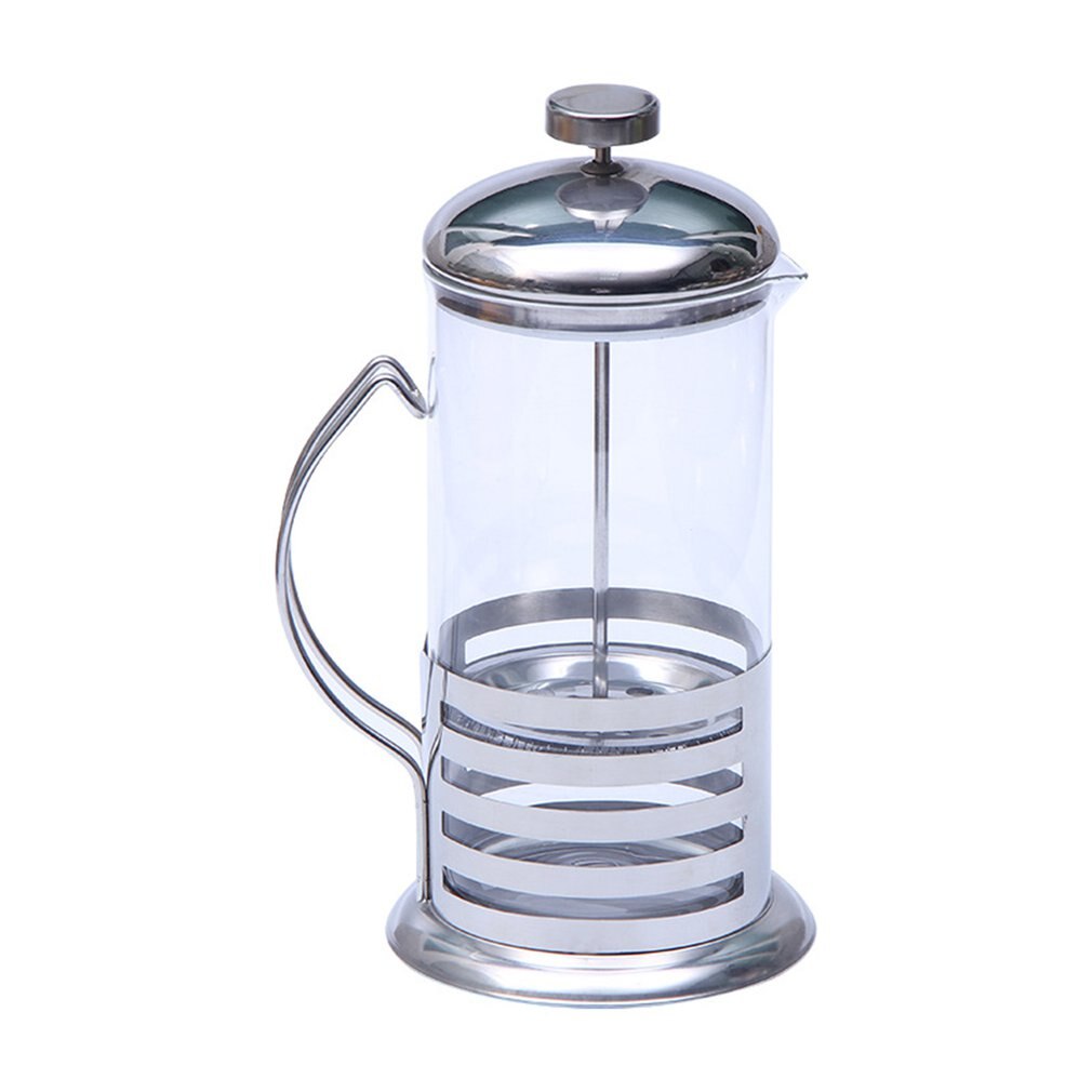 Roestvrij Staal Koffie Pot Franse Pers Theepot Draagbare Roestvrij Staal Thee Maker Huishoudelijke Eenvoudige Thee Maker: 350ml