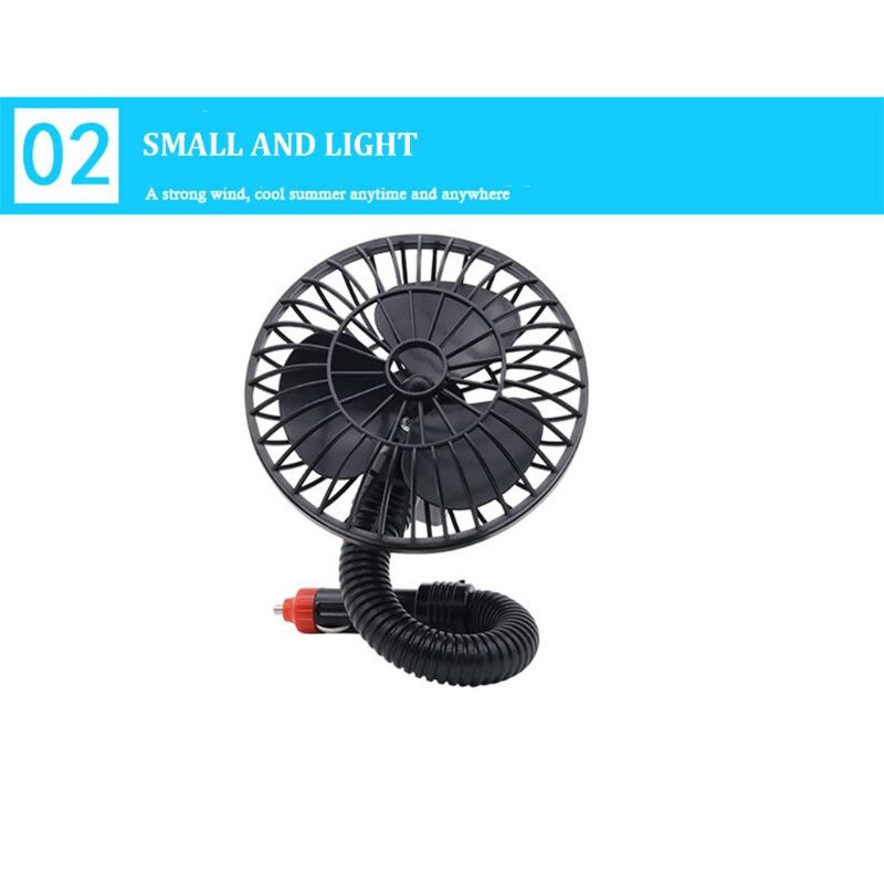 12V Mini Car Fan Cigarette Lighter Caravan Truck Boat Vehicle Cooler