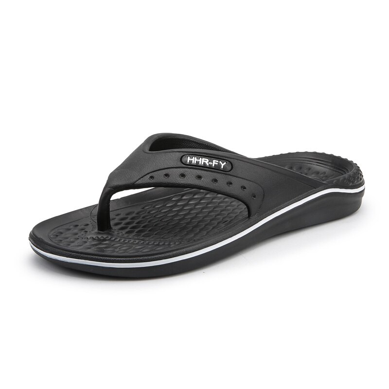 Ccharmix massage tøffel mandlige strand rejse hjemmesko sko mænd sommer skridsikker svømning flip flops herre hus sko stor størrelse 45: Sort hvid / 7