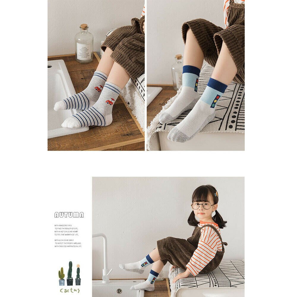 1-8Y 5 Pairs/sets Baby Jongen Meisje Katoenen Sokken Crew Enkelsokken Lot Casual Mode Kids Baby Sokken