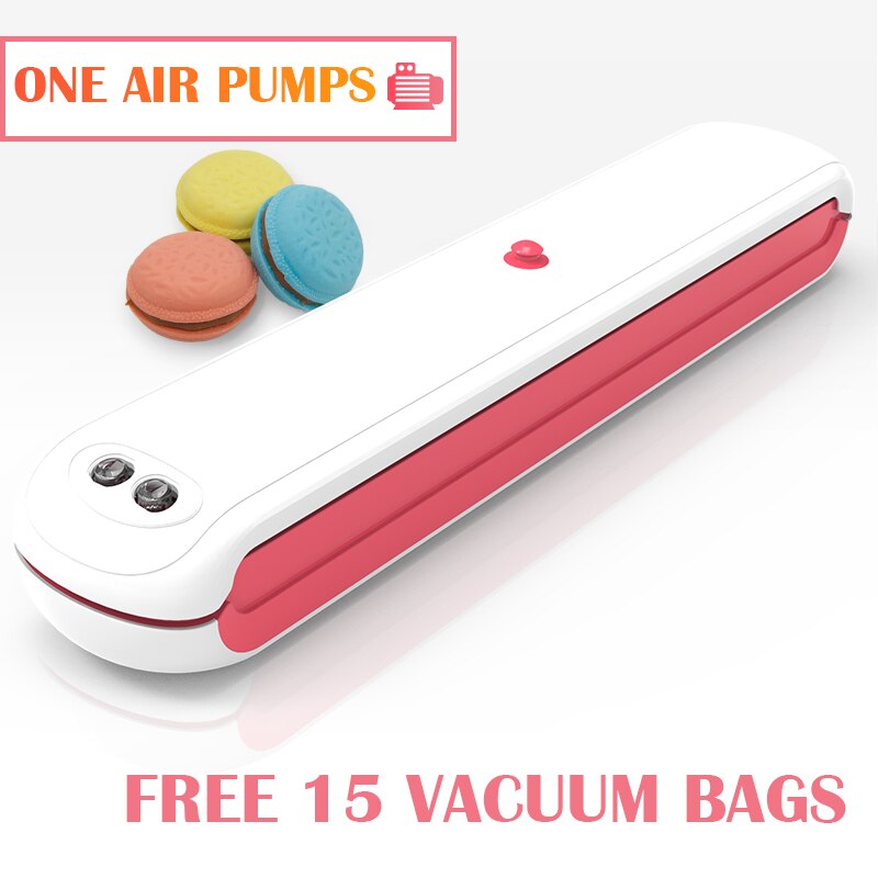 Vacuum Sealer Machine With Food Vacuum Bags Packaging For Vacuum Packer Packing For Vacuum Food Sealer Multiple Colour: RED ONE AIR PUMP / 220V