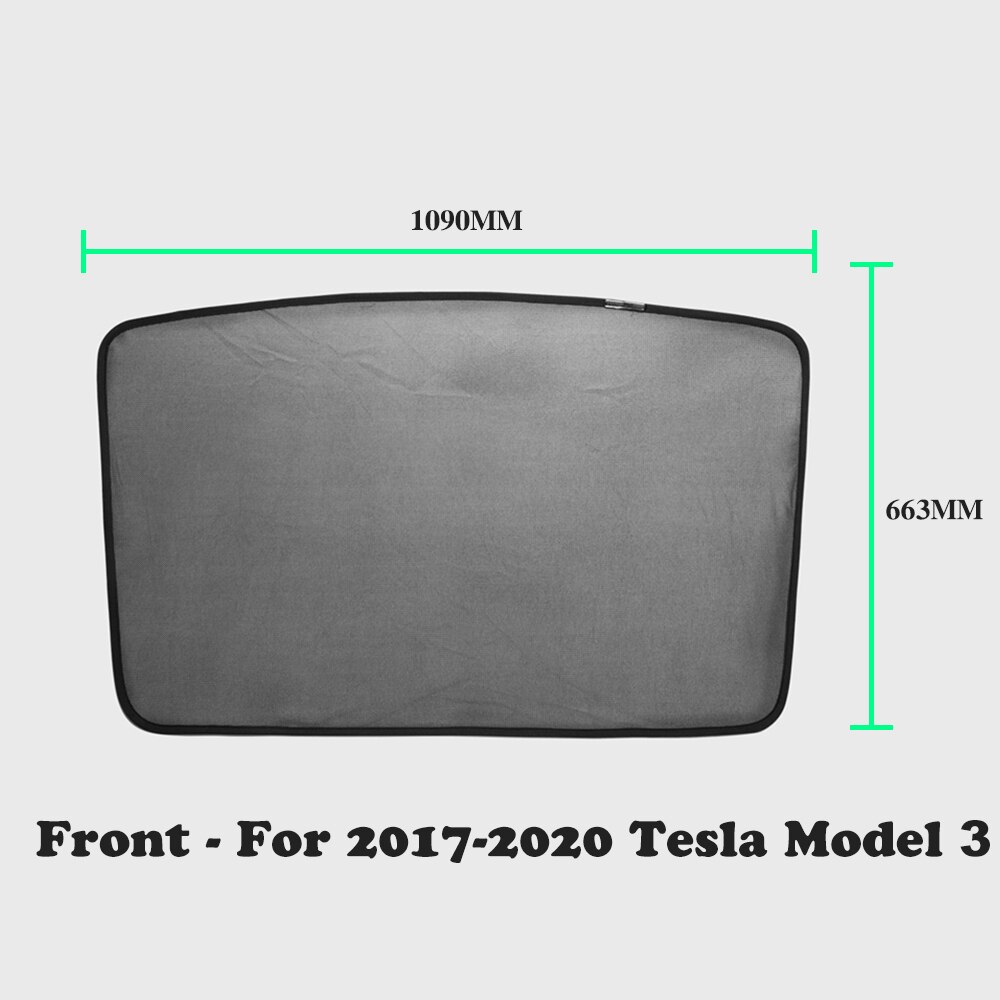 Til tesla model 3 glastag solskærm bil ovenlys persienner skygge stil sort net model 3 2022 bilinteriør skygge net: Front til 2017-2020