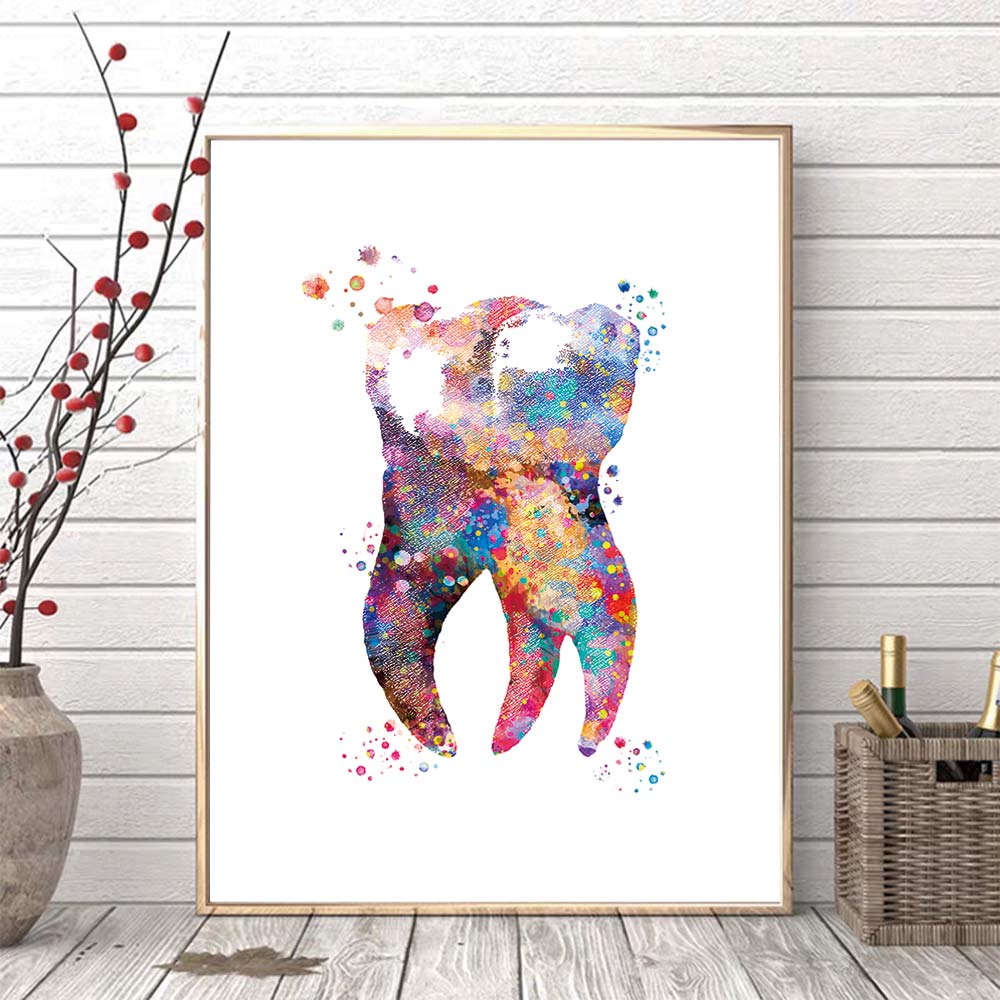 Dents affiches dentisterie peintures dentaire affiche dents photo dentaires Art imprime médecine mur photos dentiste décoration