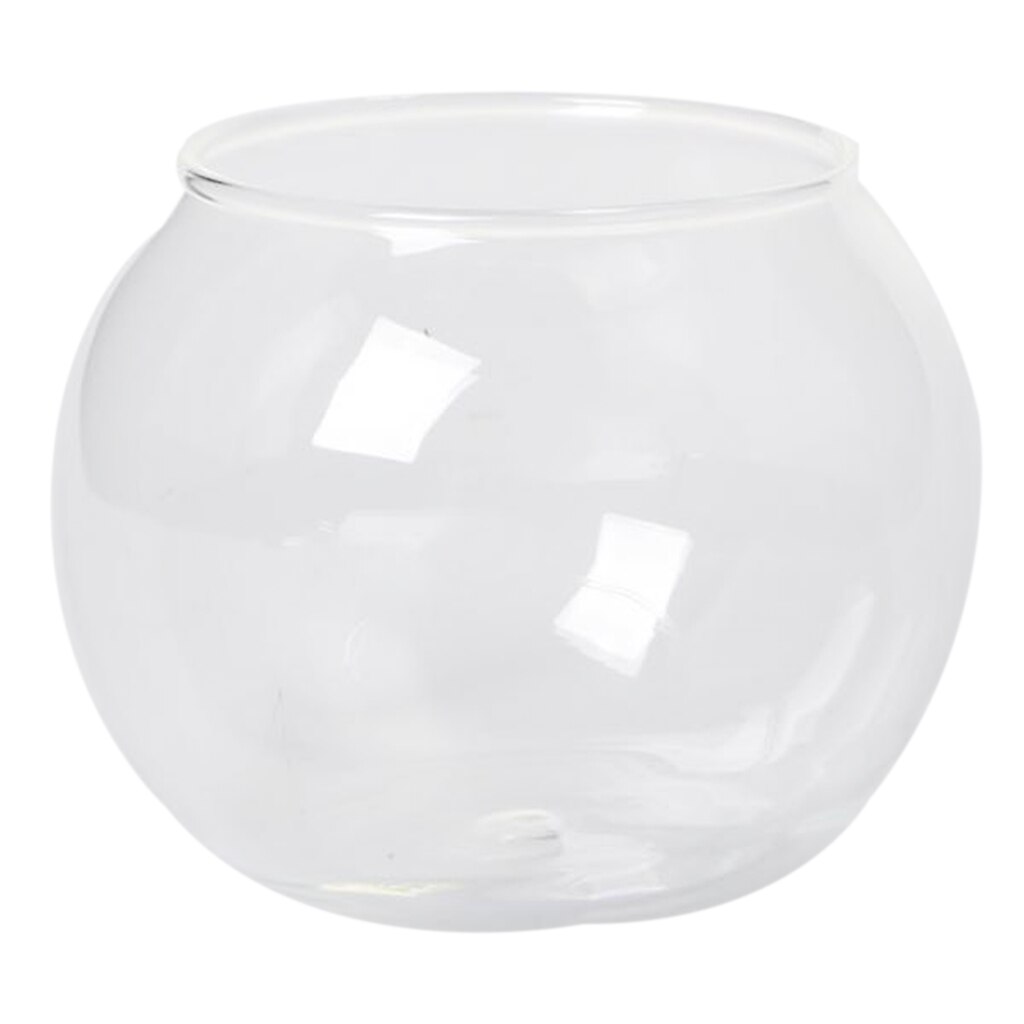 Cuenco de cristal transparente redondo para decoración del hogar, centro de mesa, juego de Carnaval