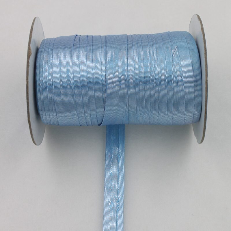 Polyester 5/8 "(15Mm) metallic Satijn Bias Tape Biais Voor Diy Kledingstuk Naaien En Trimmen 25Yard/Roll: lt blue