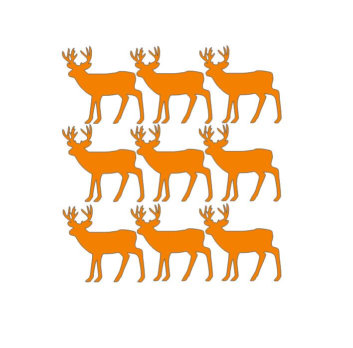 9 st/set nordisk stil djur älg väggdekal barn baby rum vinyl väggdekor jul heminredning tapet rådjur konst väggmålning: Orange