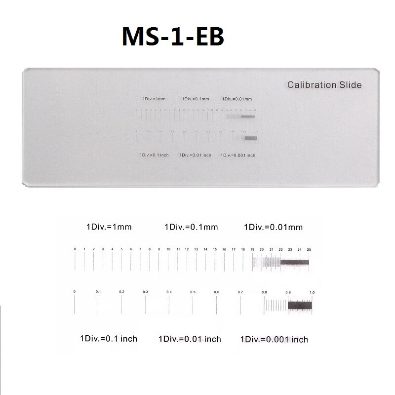 Microscope Calibration Stage Micrometer Glass slide Reticle Measuring Ruler for Stereo Biological Microscope Cross Dot Scale: black