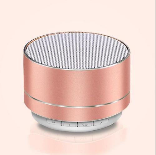 Populaire Speaker Bluetooth Wireless Music Speaker Subwoofer Sport Stereo Sound Led Usb Mini Speaker Bluetooth Draagbare Bass: rose golden