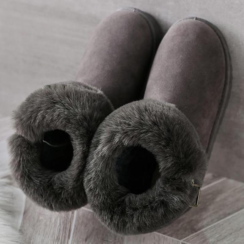 Süße Kurzen Schnee Stiefel Natürliche Winter Stiefeletten Frauen Winter Schuhe Runde Kappe Reißverschluss Zapatos De Mujer Winter Schuhe Frauen