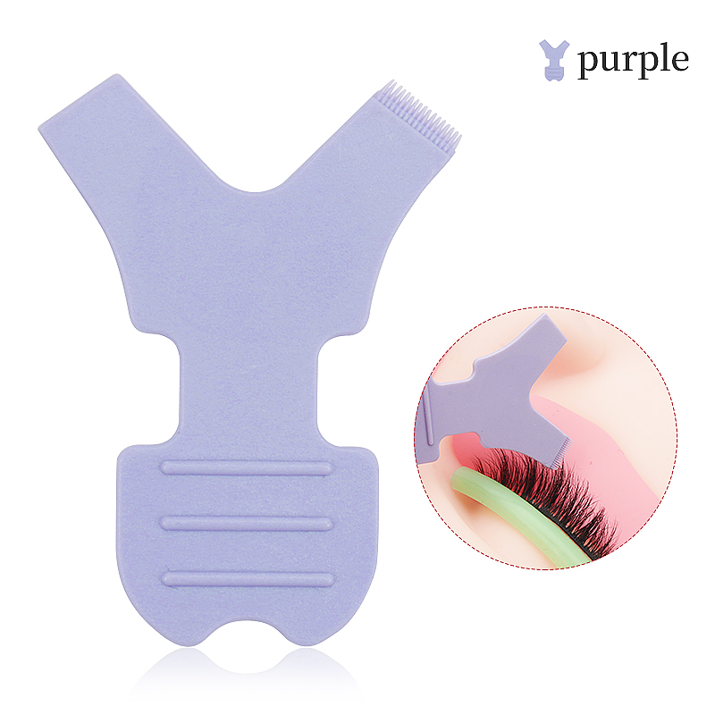 10 pz Nuovo Riutilizzabile Estensione Delle Ciglia Pennello per Il Trucco A Forma di Y frusta sollevamento Microbrush Ciglia Bigodino Applicatore Pettine Strumento di Bellezza: Blu
