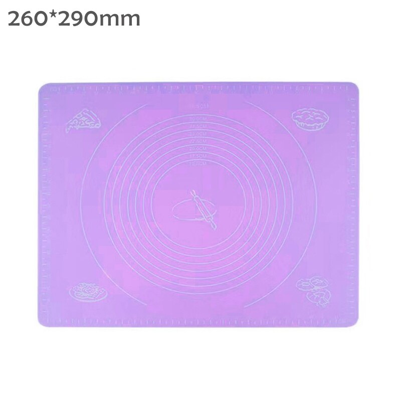 Silikon bakematte ark med skala elte matt nonstick rullende deig pute kjøkken matlaging bakverk ark ovn liner multisize: 26 x 29cm lilla