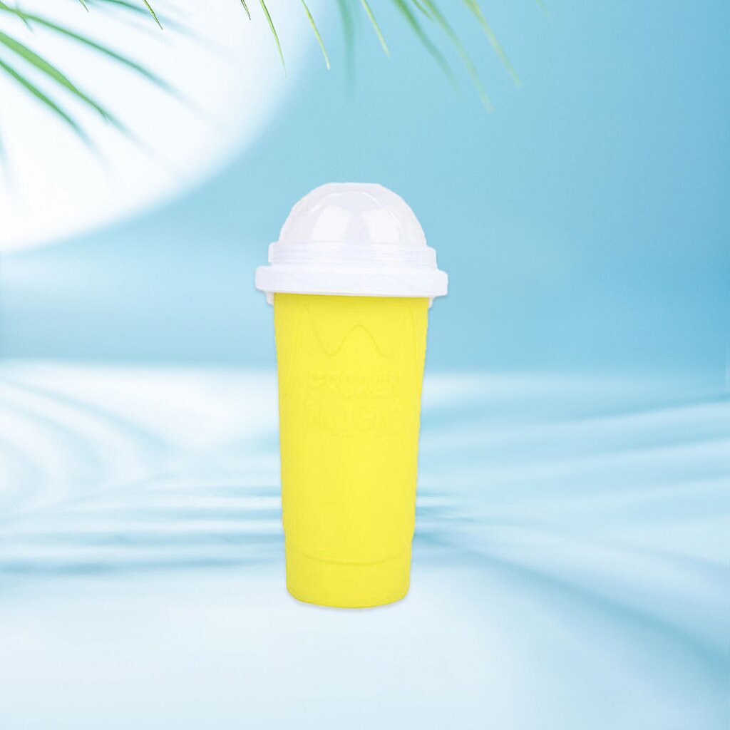 Quick Frozen Smoothies Cup Pinch Cup Mok Voor Kinderen Snelle Koeling: Yellow