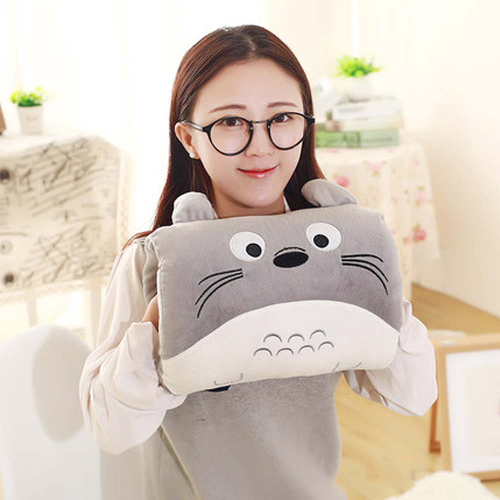 bonito para niños, juguetes de peluche de dibujos animados de invierno, calentador de manos, almohada suave de animales de dibujos animados, cojín cálido para sujetar las manos, 2025