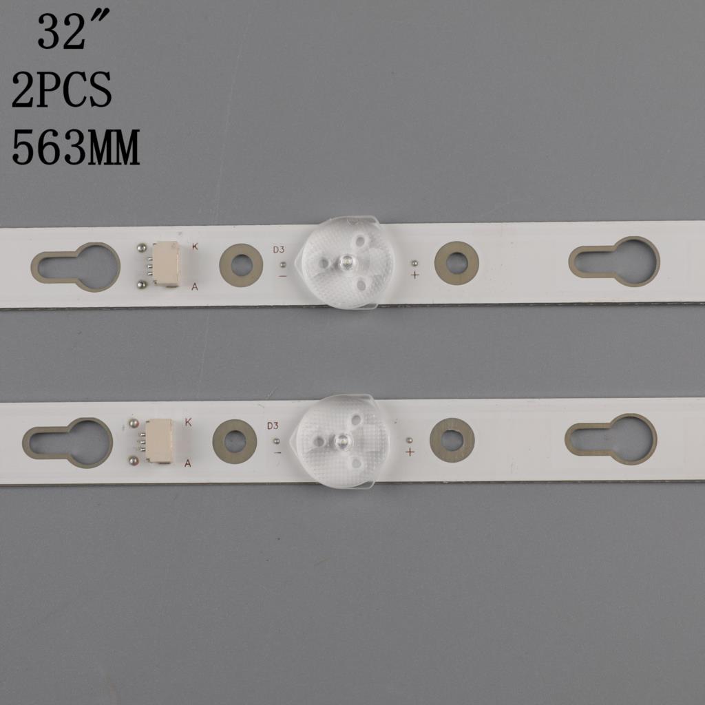 2pcs 563MM LED Strip 5 lamp for MI 32" TV LCD L32M5-AZ TCL32D05-ZC22AG-11 LVW320CSDX 4C-LB320T-DSA 6v TC32L72A-V01