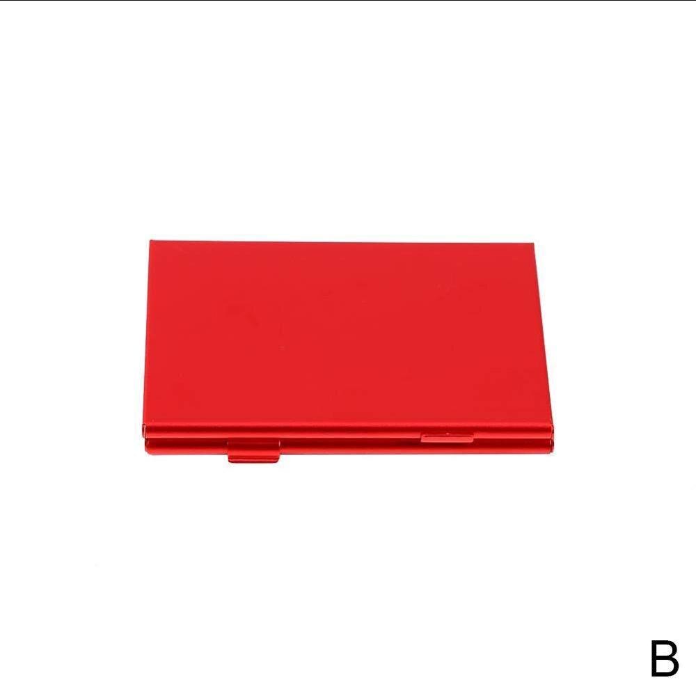 Bag Large Double Layer 24TF Card Holder Memory Card Case Aluminum Portable Box Durable Storage Silver Shockproof H0C7: Red
